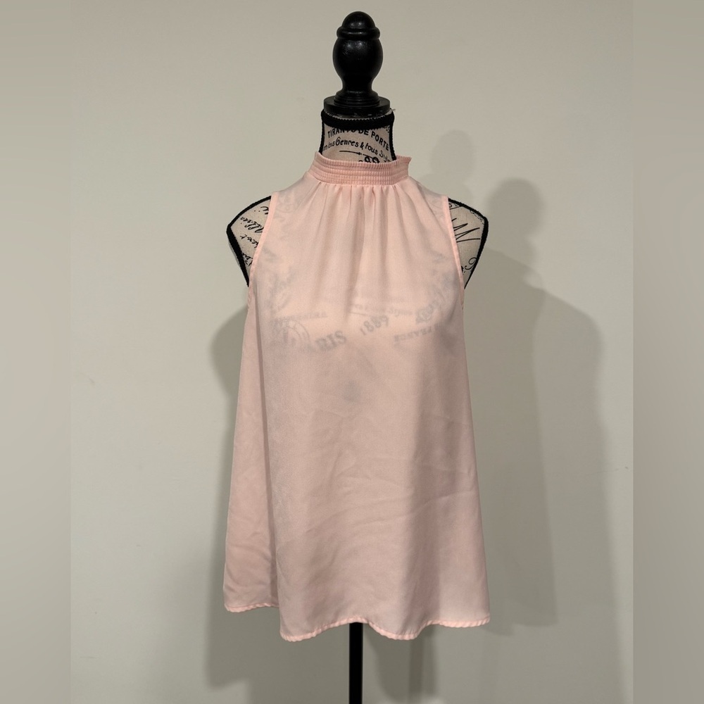 Elle Women's Pink Halter Top Blouse, Small